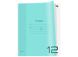 Тетрадь 12л. клетка  Т5ск12_пл 08897 "UniTone. Neon", пластиковая обложка, неон голубой