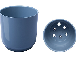 Кашпо цветочное 4,4л Дельта 064349/1825 Ментол с вкладкой