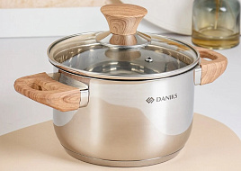 Кастрюля нержавейка 1,9л GS-01147-16CA/3524 Daniks Осло индукция