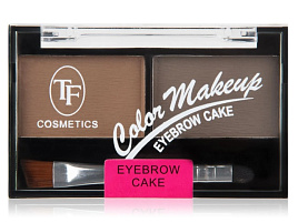 Тени для бровей Триумф СТЕВ01 набор 2шт.для коррекции Eyebrow Cake т.01 коричневый