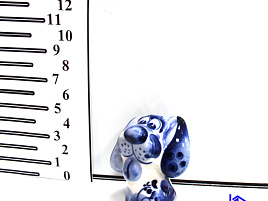 Сувенир Гжель Собака пятно