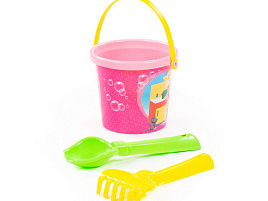 Песочный набор №219 0511 Ведро, совок, грабельки.