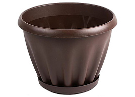 Кашпо цветочное 6,7л Знатное 044175 шоколад с/п 304Ш
