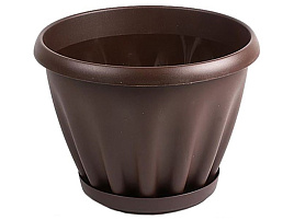 Кашпо цветочное 6,7л Знатное 044175 шоколад с/п 304Ш