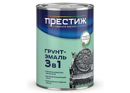 Эмаль-грунт 3в1 серая 0,9кг по ржавчине Престиж 5998