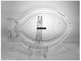 Блюдо стекло 33*24см 641031 Fish для рыбы