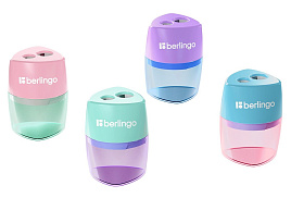 Точилка Berlingo 15040 "Haze XL", с контейнером, 2 отверстия, ассорти