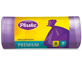 Мешок для мусора Plushe 60л.30шт.цветн.премиум 29*68см 11мкм 19538/1799