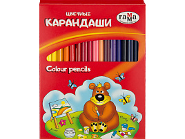Карандаши цветные 36цв. Гамма 050918_10 "Мультики", трехгранные, заточен., картон. уп., европодвес