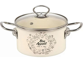 Кастрюля эмаль 1,8л Y4-9058/486657/3235 Daniks Bon Appetit индукция