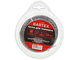 Леска для триммера Bartex 2мм 15м квадрат 359841/6776