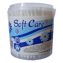 Ватные палочки Soft Care 200шт банка 3152