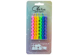 Свечи для торта ч57190 Макаронс ассорти 6шт