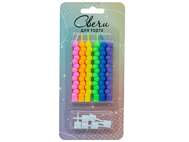 Свечи для торта ч57190 Макаронс ассорти 6шт