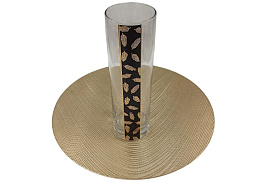 Ваза 43767/641 Золотое пере Блэк 26см