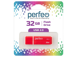 Флеш-драйв Perfeo USB 32Gb C01 красный