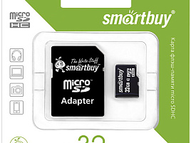 Карта памяти micro SDHC 32GB SmartBuy Class 10 (адаптер SD) 2735/2708