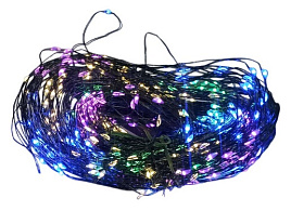 Электрогирлянда проволока 3м 600ламп конский хвост колор А-5