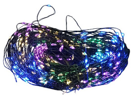 Электрогирлянда проволока 3м 600ламп конский хвост колор А-5