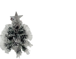 Елка 45см Зеленая бел кончики светодиод.