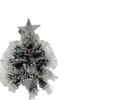 Елка 45см Зеленая бел кончики светодиод.