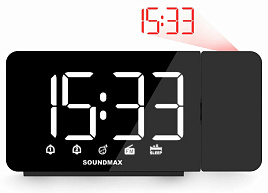 Радиочасы SOUNDMAX SM-1539 (черный с белым)