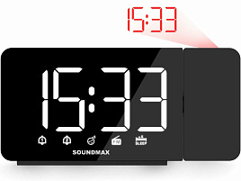 Радиочасы SOUNDMAX SM-1539 (черный с белым)