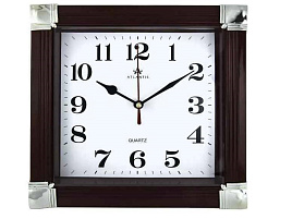 Часы настенные Atlantis 23*23 696 коричневые