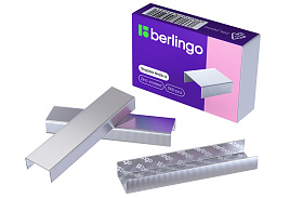 Скобы для степлера Berlingo №26/6 DSk_26600 оцинкованные, 1000шт.