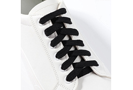 Шнурок 120см черн.плоские 10мм 1512852