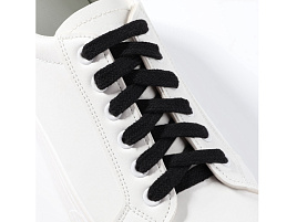 Шнурок 120см черн.плоские 10мм 1512852