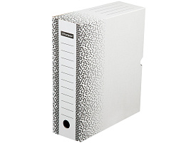 Накопитель документов Лоток-коробка белый 100мм OfficeSpace 264799 "Standard" плотный, микрогофрокартон, до 900л.