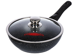 Сотейник 26см  Горница съем руч с/кр ист2613аг/8180 гранит индукция