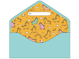 Конверт для денег Без надписи 0216.471 "Подарочек!", 93*190мм, вырубка, фольга, софт тач