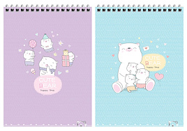 Блокнот 60л. MESHU MS_48669 "Sweet bear", пластиковая обложка, А5, на гребне
