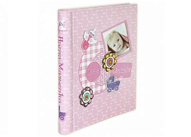 Фотокнига 10л. магнит 46412 Наш малыш 23*28 розовый в коробке+скидка