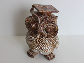 Статуэтка №13 Сова в шляпе бронза