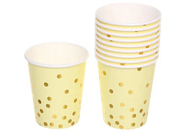 Стакан бумажный 863-226 Конфетти желтый 0,2л (10шт)