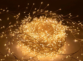 Электрогирлянда проволока 30м желтая мишура Т-3060