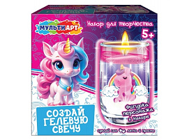 Набор для творчества GELCANDLE-128206 Единорог гелевая свеча