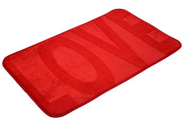 Коврик для туалета 45*75 Love красный 24120