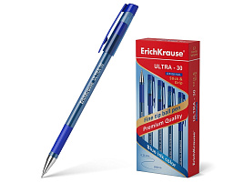 Ручка Erich Krause 55392 ULTRA-30 Stick&Grip Original 0.7, Super Glide Technology, цвет чернил синий