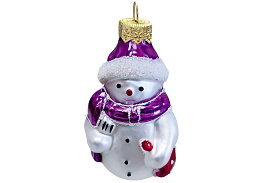 Снеговик с метлой Ё Ф407/6 фиолет. 9см в упак