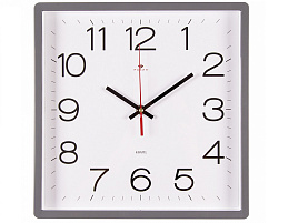 Часы настенные "21 Век" 30*30 3028-141Gr Классика серые квадрат