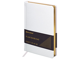 Ежедневник А5 BRAUBERG 114458 "Iguana", под кожу, 160 л., белый