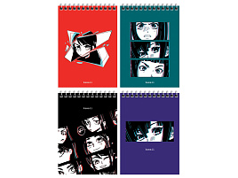 Блокнот 60л. Meshu MS_52343 А6 на гребне "Kawaii", матовая ламинация, выборочный УФ-лак