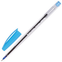Ручка Brauberg 142686 синяя, масляная, Ice, корпус прозрачный, узел 0,6мм, линия 0,3мм