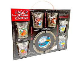 Набор подарочный 1210-Д Тосты 7пр (пепельница+6стопок)