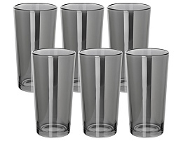 Набор стаканов 1256/06/5471 Сияющий графит 250мл 6шт