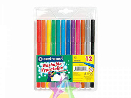 Фломастеры 12цв. Centropen 7790/12/1286 "Пингвины", смываемые, ПВХ